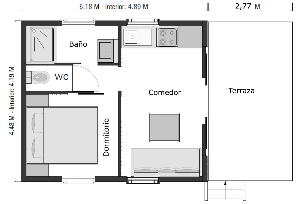 
 Buen diseño del motel Feroe.