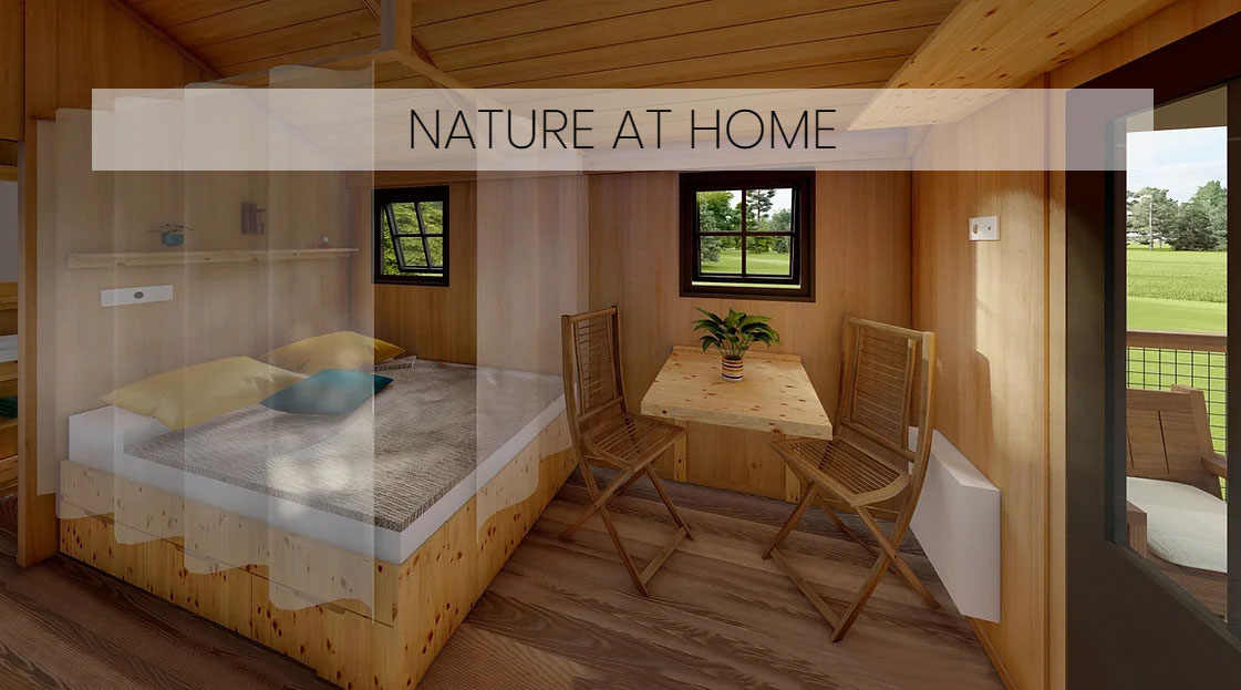 
 cabaña movil genial para 2 personas